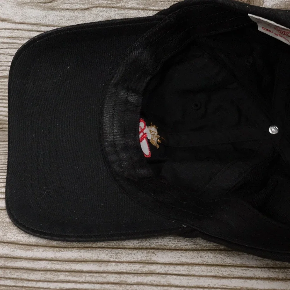 BUDWEISER BEER PROMO SCRIPT LOGO STRAPBACK BASEBALL HAT CAP